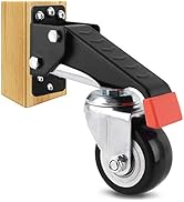 SPACEKEEPER Workbench Casters kit 660 Lbs - 4 Heavy Duty Retractable Caster Designed for Workbenc...