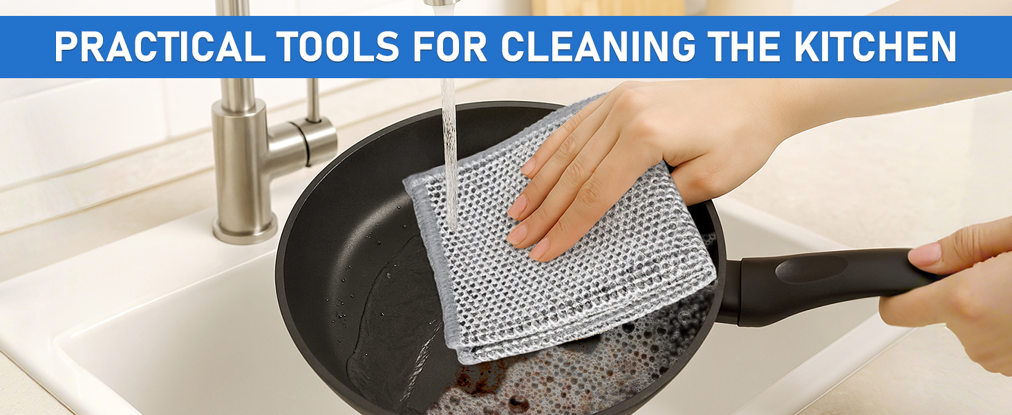 pot scrubbers for kitchen non scratch