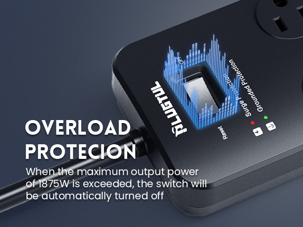 power strip surge protector usb c power strip 10ft 15ft 20ft 25ft extension cord black