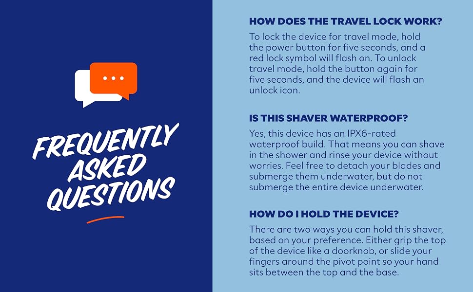 Frequently asked questions list for head shaver