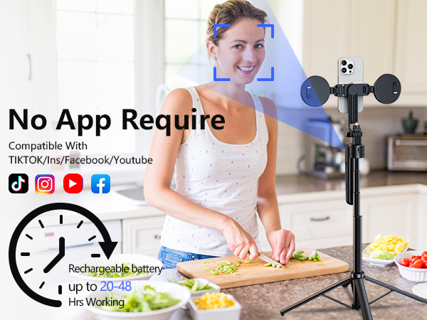 6 in 1 selfie stick tripod with fill light