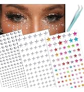 NOOEPC Face Gems,Star Festival Jewels Self Adhesiv Face Jewels Hair Gems Rhinestones, Rave Aacces...
