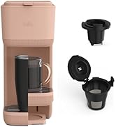 BELLA Single Serve Coffee Maker, K Cup &amp; Coffee Ground Compatible with Removable, Adjustable Drip...