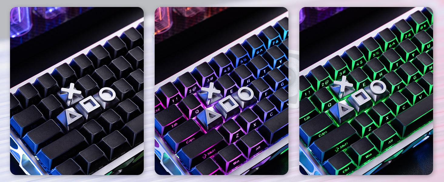 Womier Real Metal Custom Keycaps,WASD Keycaps for Mechanical Keyboard Cool Keycaps 1U Keyboard Caps