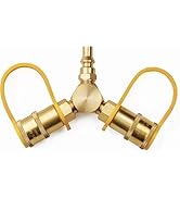 Detoypapa 1/4" Propane Quick Connect Y Splitter, RV Propane Quick Connect and Disconnect Fitting ...