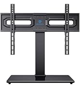 PERLESMITH Universal Swivel TV Stand Mount for 37-80 Inch LCD OLED Flat/Curved Screen TVs-Height ...
