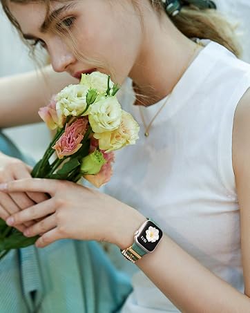DaQin silicone band with decorative apple watch charms for apple watch bands for women