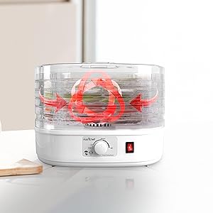 NutriChef Food Dehydrator Machine - Professional Electric Multi-Tier Food Preserver