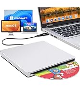 NOLYTH USB C SuperDrive for Mac: External CD/DVD Drive Burner Player for Laptop Windows Apple Plu...