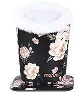 MOSISO Eyeglasses Holder, Plush Lined PU Leather Camellia Stand Case with Magnetic Base