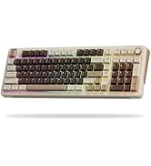 iLovBee B98 Creamy Keyboard with Number Pad, RGB Wireless Gaming Keyboard w/Knob, Bluetooth/2.4Gh...