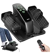 Under Desk Elliptical Training Machines: Pedal Exerciser Electric 2 in 1 Auto or Manual with 12 A...