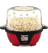 West Bend Stir Crazy Hot Oil Popcorn Popper, Popcorn Maker Machine with Large Serving Bowl Lid an...