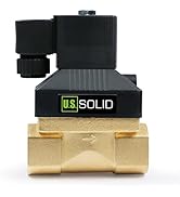 U.S. Solid High Pressure Solenoid Valve - 3/4” 12V DC Brass High Pressure High Temperature Resist...