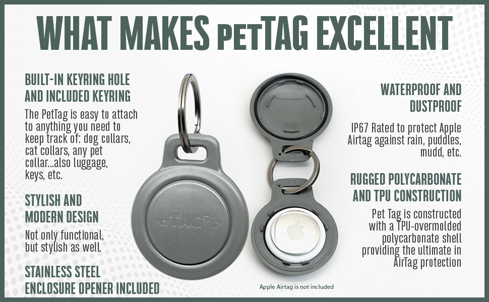 premium apple air tag dog tracker collar holder key ring pets baggage wallet bags water dust proof
