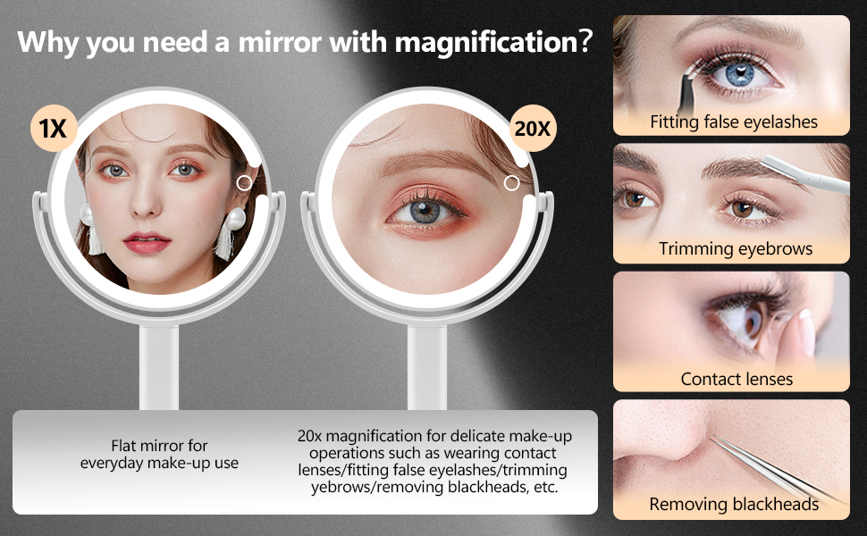 lighted makeup mirror