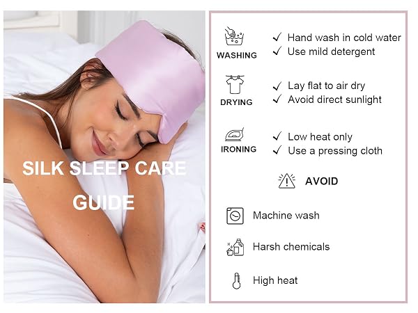 how to care silk sleep mask?