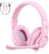 BlueFire Kids Headphones for Online School, Children, Teens, Boys, Girls, 3.5mm Stereo Over-Ear G...