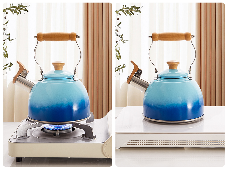 blue tea kettle