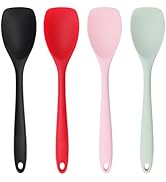 Mini Silicone Spatula Spoon Set, 4-Piece Rubber Spoonula for Kitchen Utensils, Spatulas Silicone ...