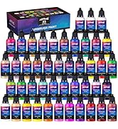 Airbrush Paint, ARTME 42 Colors with 3 Thinner, Ready to Spray, Opaque &amp; Water Based Acrylic Airb...