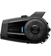 Sena 10C EVO Motorcycle Bluetooth Camera &amp; Communication System with HD Speakers,Black