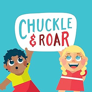 Chuckle &amp;amp; Roar Logo with Illustrated Kids Holding it up