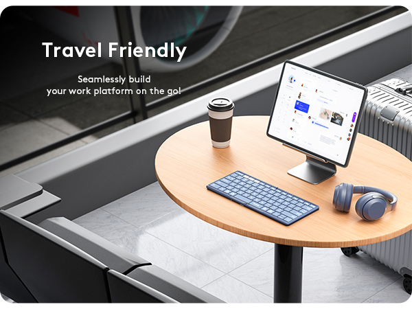blue folding keyboard