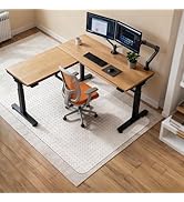 Chair Mat for Carpet Floors: 48"x60" Computer Desk Floor Mat - PVC Plastic Rug Carpet Protector M...