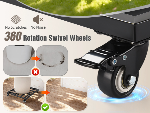 rolling plant stand
