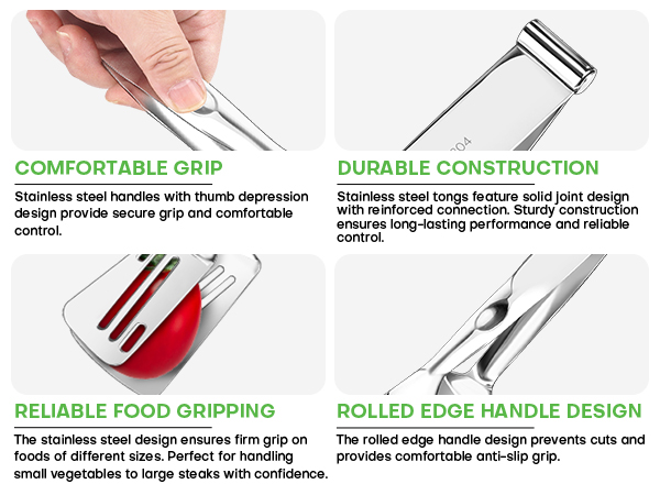 2-in-1 Detachable Design Kitchen Tongs