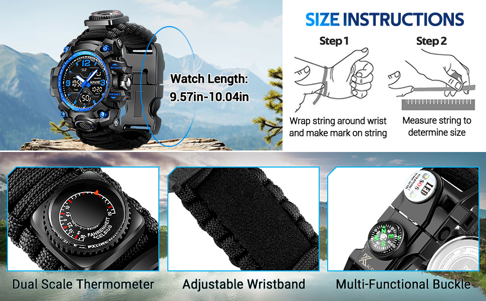 Survival Military Digital Watch