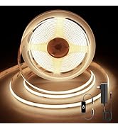 Pandery COB LED Strip,LED Strip Lights 5M/16.4ft,Touch Dimmable LED Strips,CRI90+,3000K Warm Whit...