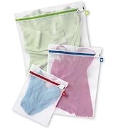 Whitmor Color Coded Zippered Mesh Wash Bags (3 Piece Set)