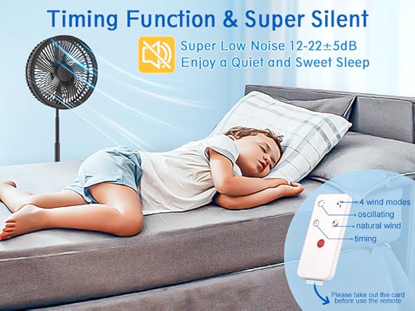 Portable Quiet Fan for Bedroom