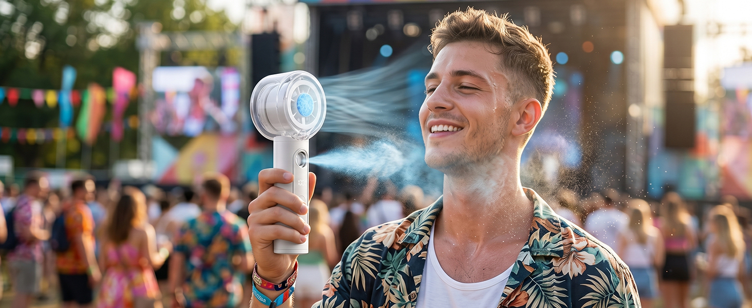portable fan with mist