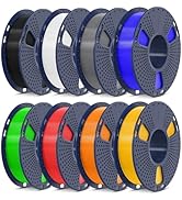 SUNLU 3D Printer Filament Pack, 0.25kg Each Spool, Total 2kg, Mini Spool, PLA+ Filament 1.75mm, 8...