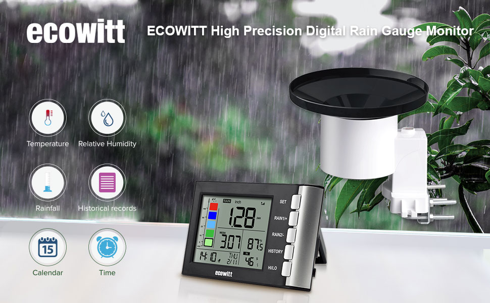 Ecowitt WH5360 rain gauge monitor