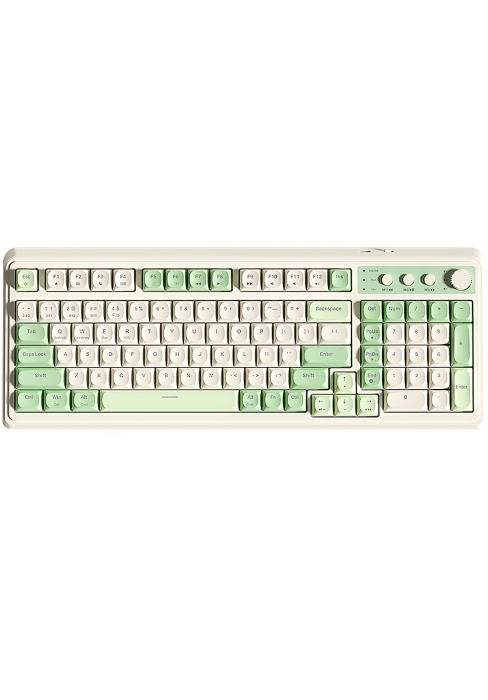 aula s99 wireless creamy keyboard gaming with programmable keys media knob