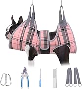 BEAUTYZOO Dog Grooming Hammock for Small Dogs Cat- Dog Sling for Nail Trimming/Clipping- Dog Hang...