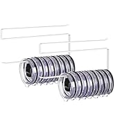 2 Pack Tumbler Lid Organizer, Horizontal Tumbler Lid Storage Hook to Hold Up 20 Lids, Space Savin...