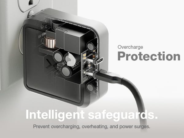 Equipped with intelligent safeguards to prevent overcharging, overheating, power surges - UL listed