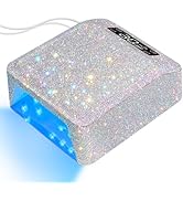 CHRISTINE SHELLY UV LED Nail Lamp 96W Plug-in Nail Dryer Sparkly Gel Polish Light 4 Timer Setting...