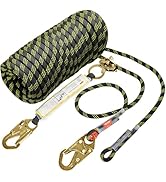 VEVOR Vertical Lifeline Assembly, 0.55'' x 50' Fall Protection Rope with 30 KN Breaking Tension, ...