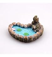 Zhuluck Blue Love Lotus Pond Fairy Garden Miniature Pond Ornaments Accessories for Miniature Gard...