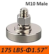 MUTUACTOR Strong Neodymium Magnet,2Pack Permanent Rare Earth Round Magnets Heavy Duty,92lbs Magne...