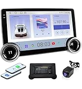 HauDio 10.1" Wireless CarPlay &amp; Android Auto Car Stereo - 2GB RAM 64GB ROM, DSP Sound, 1080P Back...