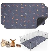 Sunheir 2 Pack Washable Guinea Pig Pee Pads, 24" x 48" Waterproof Reusable Guinea Pig Cage Liners...