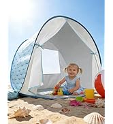 WEMOH Baby Beach Tent, 2026 Upgrade Pop Up UPF 50+ UV Protection Sun Shelter Canopy with Mosquito...
