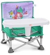 Bright Starts Disney Princess Ariel Pop 'N Sit Portable Booster, Indoor/Outdoor Use, Floor Seat w...